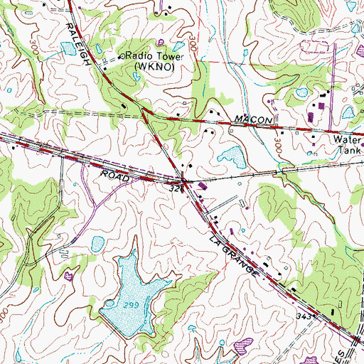 Topographic Map of Clay (historical), TN
