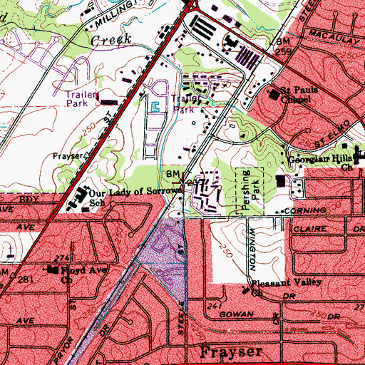 Topographic Map of Felts, TN