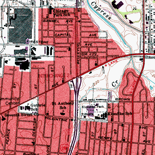 Topographic Map of Interchange 2, TN
