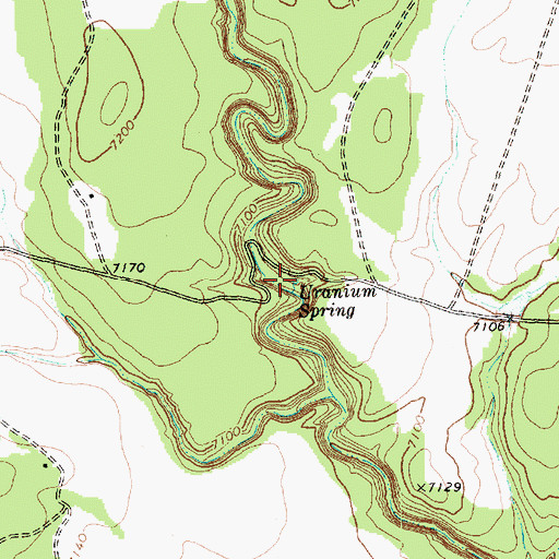 Topographic Map of Uranium Spring, AZ