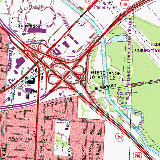 Topographic Map of Interchange 12C, TN