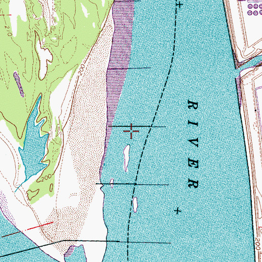 Topographic Map of Loosahatchie Bar Dikes, TN