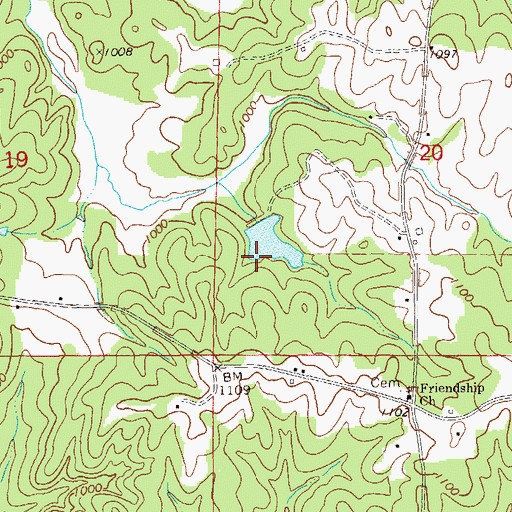 Topographic Map of McManus Dam, AL