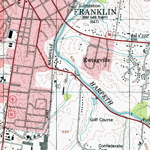 Topographic Map of Willow Plunge Creek, TN