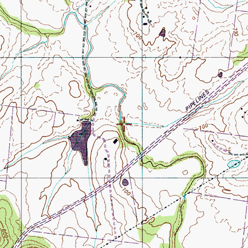 Topographic Map of Kelly Branch, TN