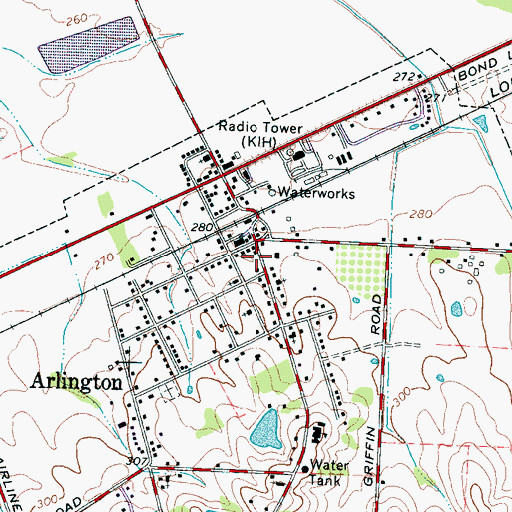 Topographic Map of Jones Chapel African Methodist Episcopal Church, TN