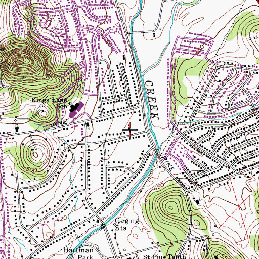 Topographic Map of Berean Baptist Chapel, TN