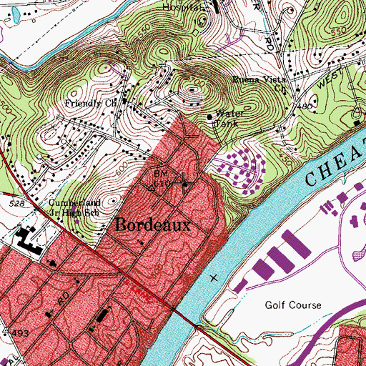 Topographic Map of Beech Creek Missionary Baptist Church, TN