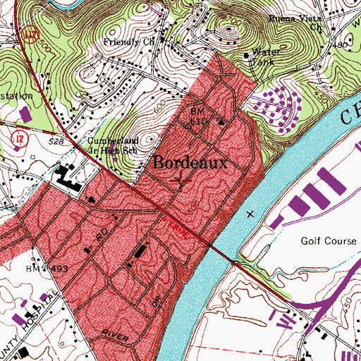 Topographic Map of Newborn Missionary Baptist Church, TN