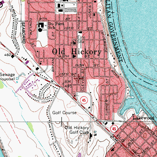 Topographic Map of Church of God, TN