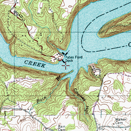 Topographic Map of Sink Creek, TN