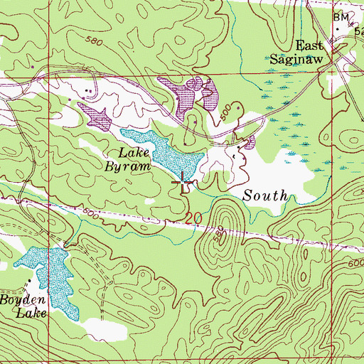 Topographic Map of Debuys Lake Dam, AL