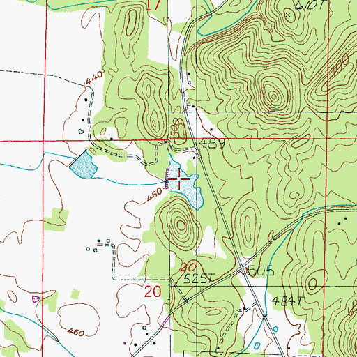 Topographic Map of Riser Lake, AL