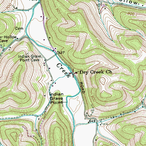 Topographic Map of Wilder Hollow Branch, TN
