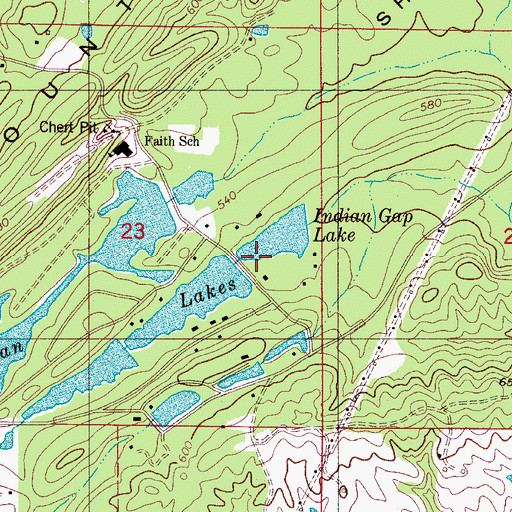 Topographic Map of Serene Lake Number 1, AL
