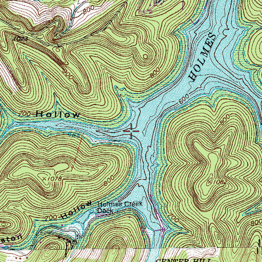 Topographic Map of Buckeye Hollow, TN