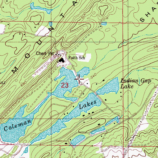 Topographic Map of Coleman Lakes Number 1 Dam, AL