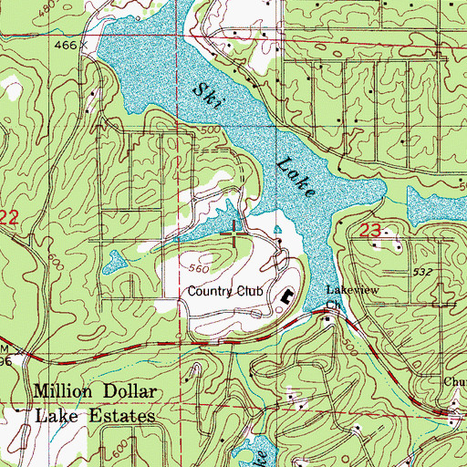 Topographic Map of Lake Number Seven Dam, AL