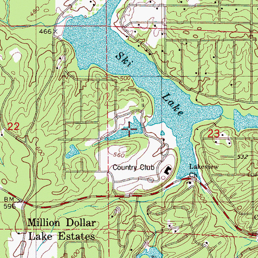 Topographic Map of Lake Number Seven, AL