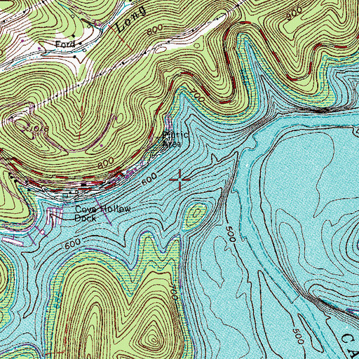 Topographic Map of Cove Hollow, TN