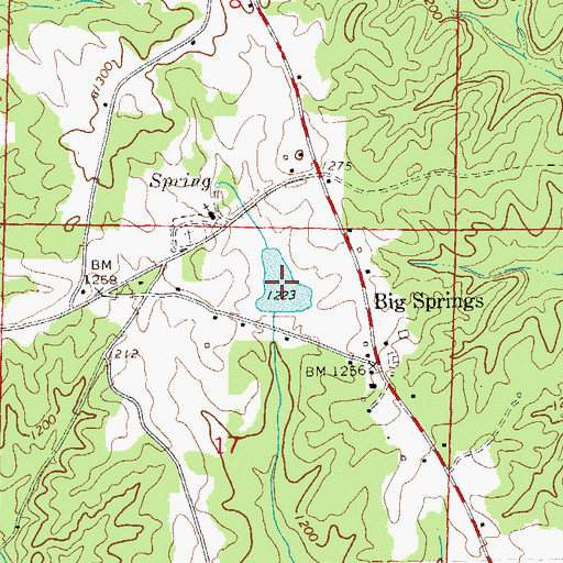 Topographic Map of Higgins Lake, AL