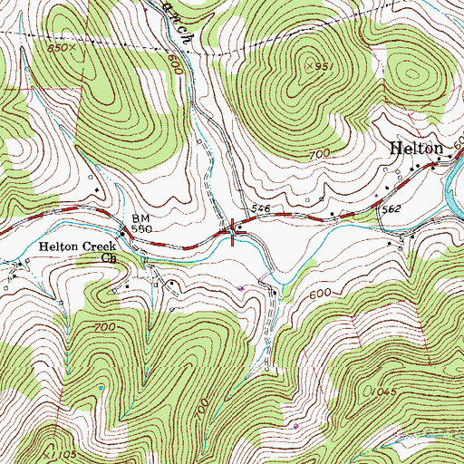 Topographic Map of Dry Branch, TN