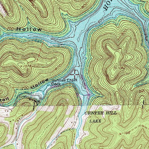 Topographic Map of Fuston Hollow, TN