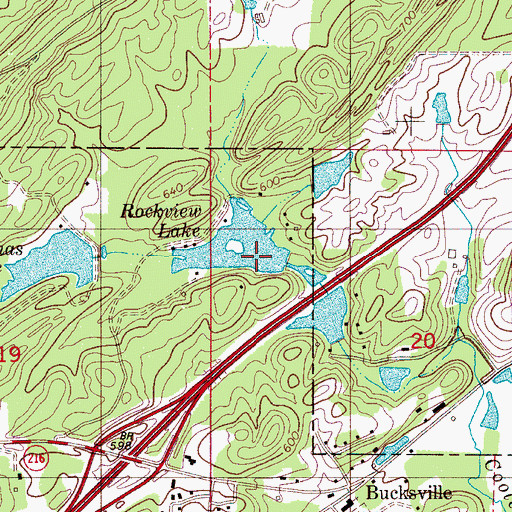 Topographic Map of Gilbert Tommie Lake Dam, AL