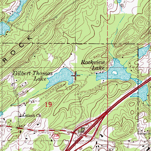 Topographic Map of Gilbert Tommie Number 2 Dam, AL