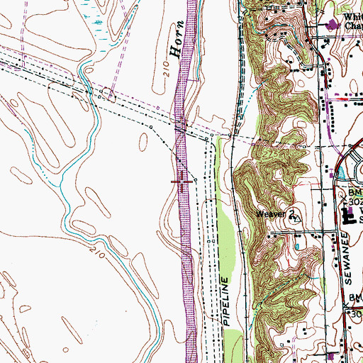 Topographic Map of Horn Lake Cutoff, TN