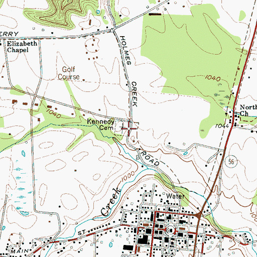 Topographic Map of Cannady Cemetery, TN