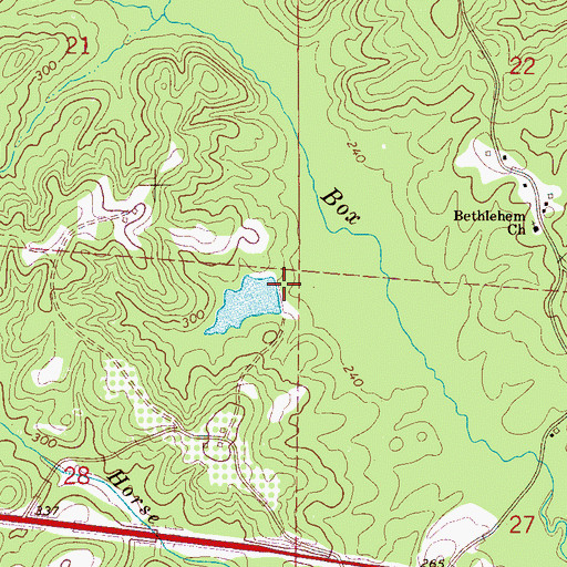 Topographic Map of Harless Lake Dam, AL
