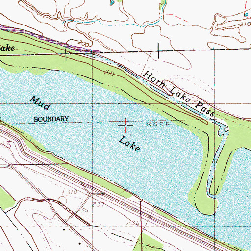 Topographic Map of Mud Lake, MS