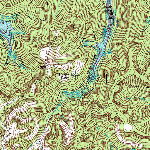 Topographic Map of Paige Cemetery, TN