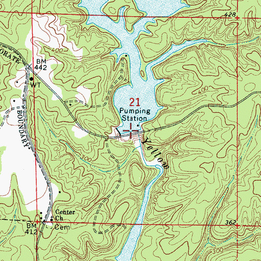 Topographic Map of Lake Nicol Dam, AL