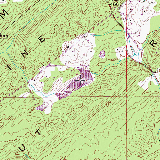 Topographic Map of Cherokee Beach Lake, AL