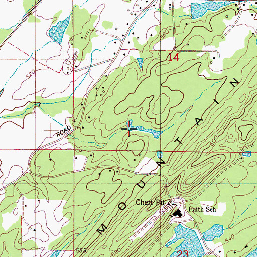 Topographic Map of Baylor Lake Dam, AL