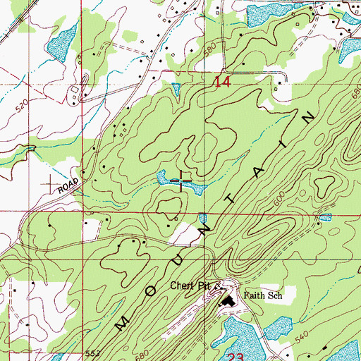 Topographic Map of Baylor Lake, AL