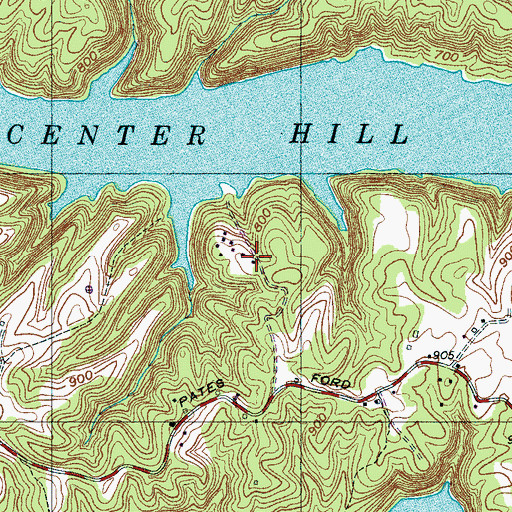Topographic Map of Pinhook (historical), TN