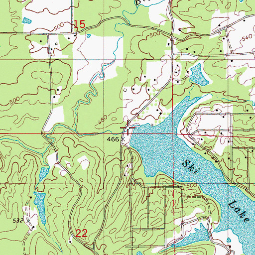 Topographic Map of Dream Lake Dam Number Three, AL