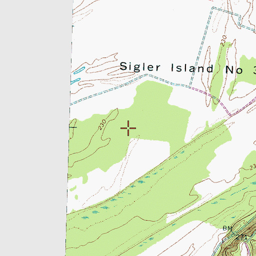 Topographic Map of Sigler Island Number Thirty-six, TN