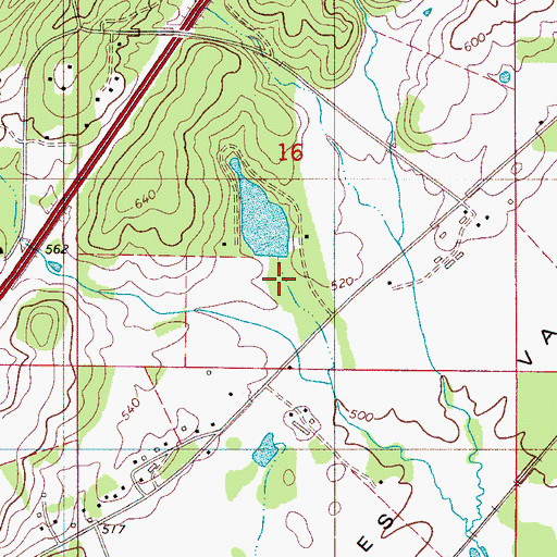 Topographic Map of Kimbrell Lake Dam, AL