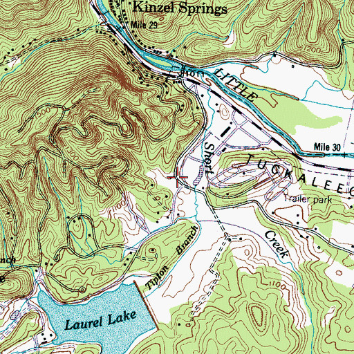 Topographic Map of Tuckaleechee Cove, TN