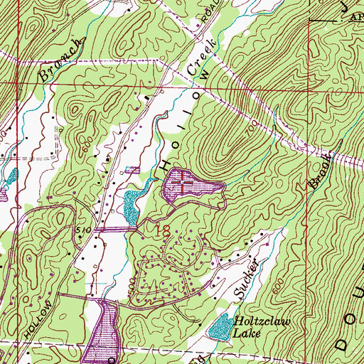 Topographic Map of Wyatt Lake, AL