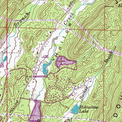 Topographic Map of Wyatt Lake Dam, AL