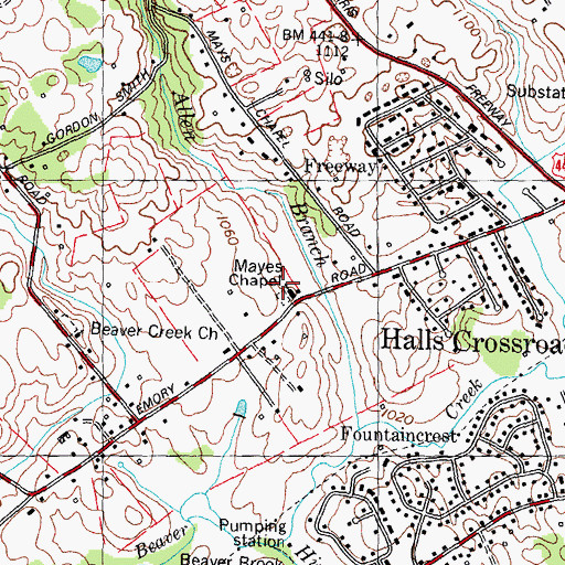 Topographic Map of Mays Chapel Methodist Church, TN