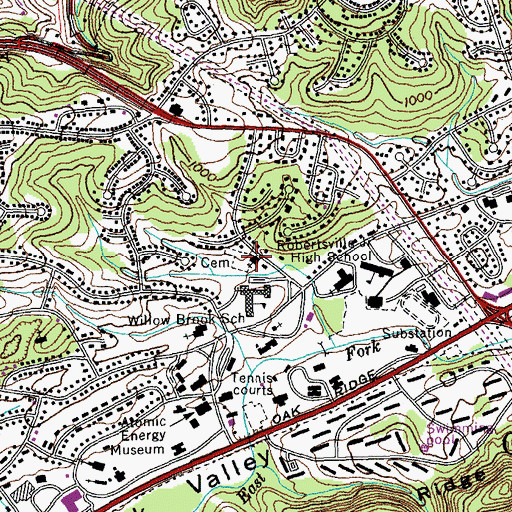 Topographic Map of Church of God, TN