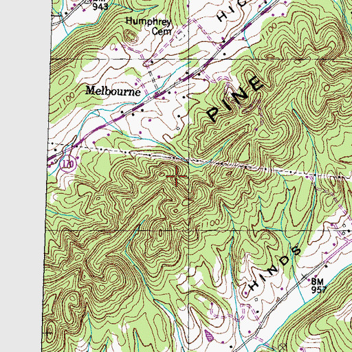 Topographic Map of Distict 1 (historical), TN