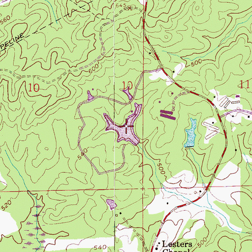 Topographic Map of Purdy Lake, AL