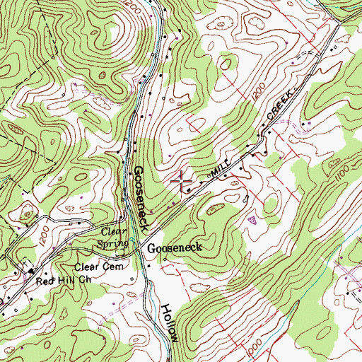 Topographic Map of District 2 (historical), TN